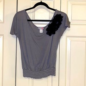 Body Central Top with 3D floral design